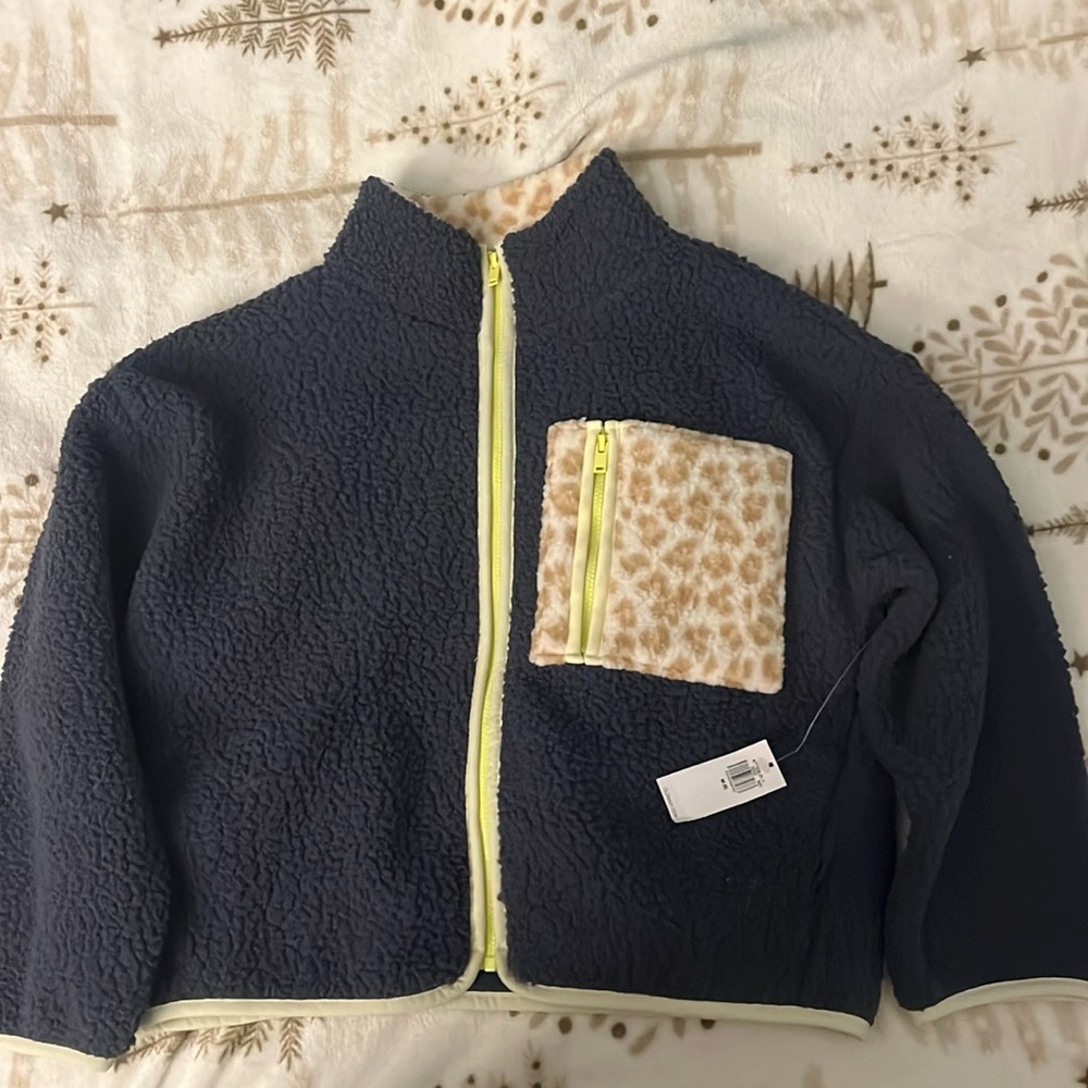 Girls Old Navy Zip Down Sherpa fleece